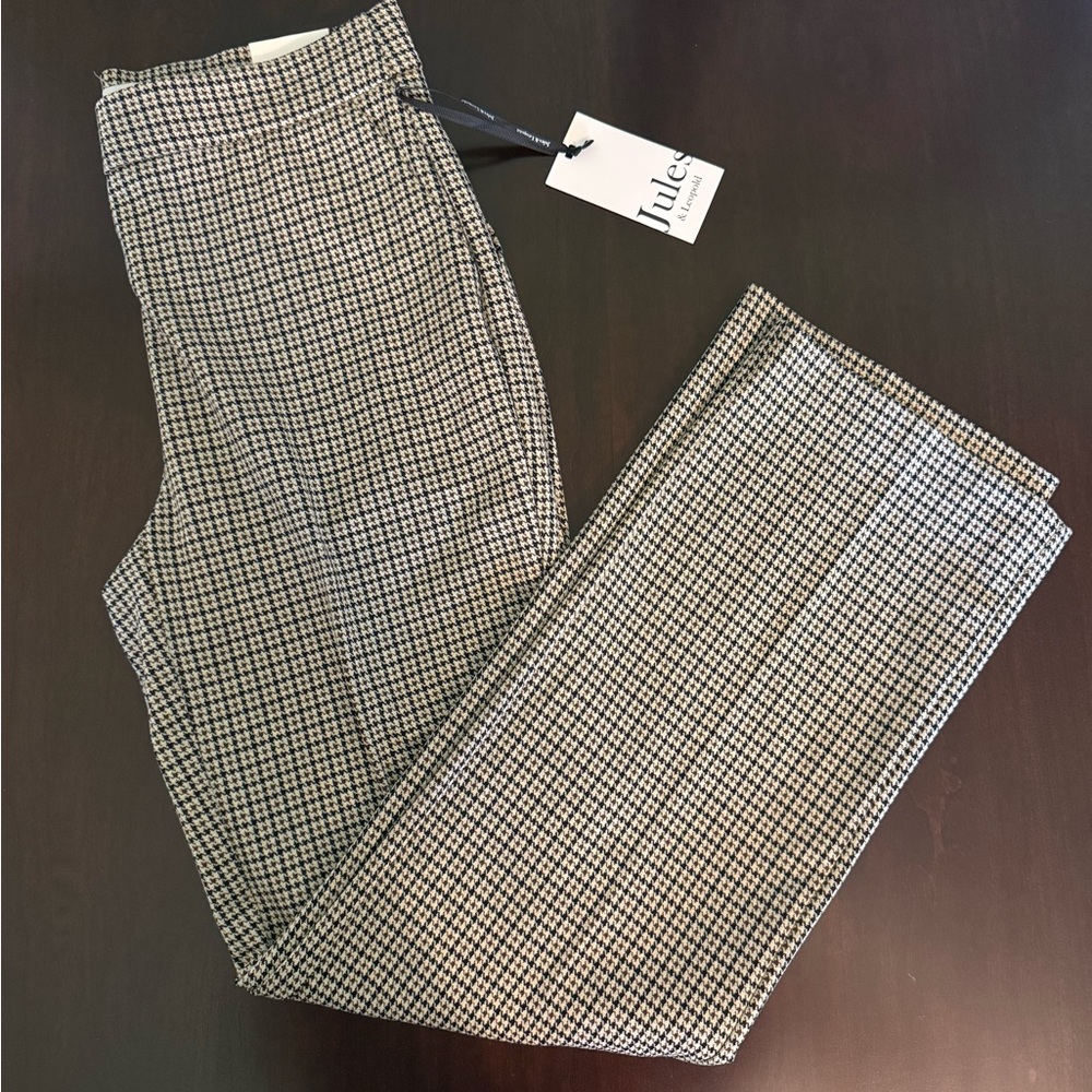 Jules & Leopold Houndtooth Pull-on Bootcut Trouser
